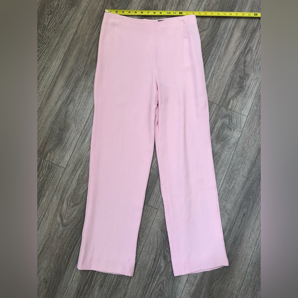 Rena Lange 100% silk trousers pants pink us8